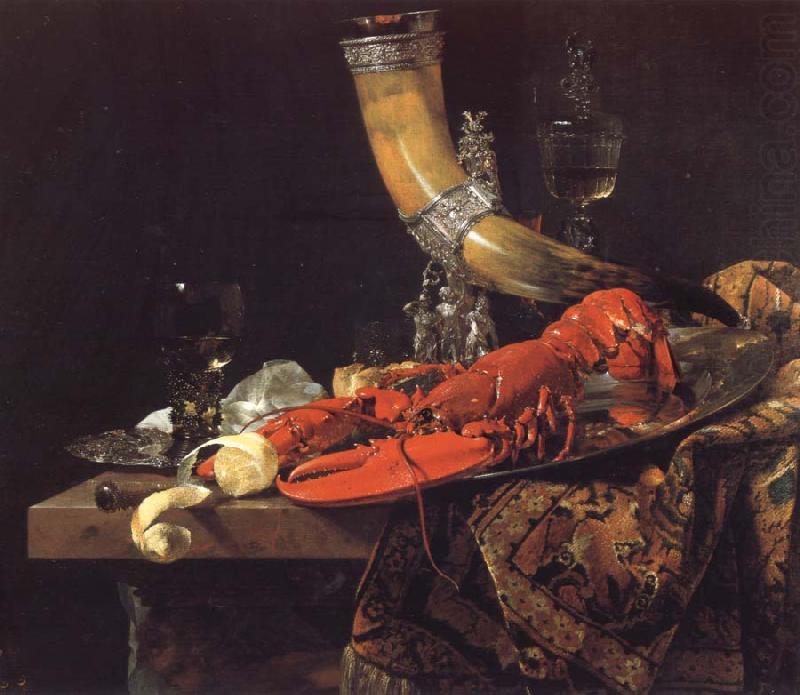Willem Kalf Still Life with the Drinking-Horn of the Saint Sebastian Archers-Guild,Lobster and Glasses china oil painting image